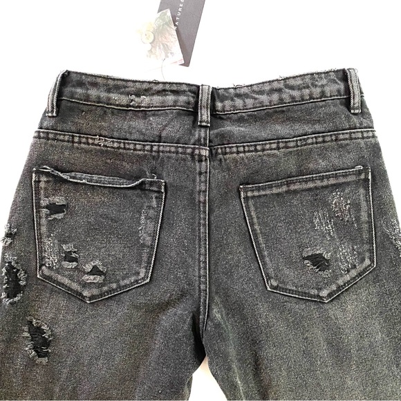 Signature 8 Distressed Cropped Boyfriend Jeans - Picture 5 of 8